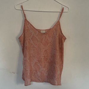 Snakeskin Spaghetti Strap Blouse